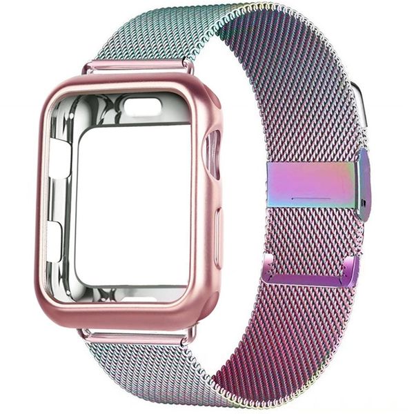 

корпус + полоса для часовой ремень 38 мм 42 мм iwatch аксессуары ремня mialnese loop bracte watch serie 3 4 5 6 se 40 мм wmtjiy