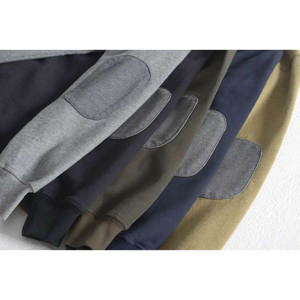 

8jhy6kcattle sweater autumn winter round neck plush thickened men's coat, Black