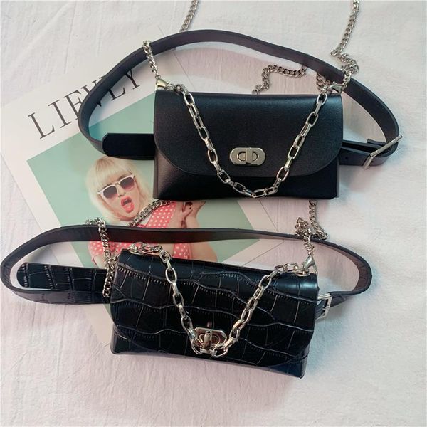 

mini girl waist pack hip hop personalized summer rectangle waist belt bag fashion phone pouch chain women's packs da60yb