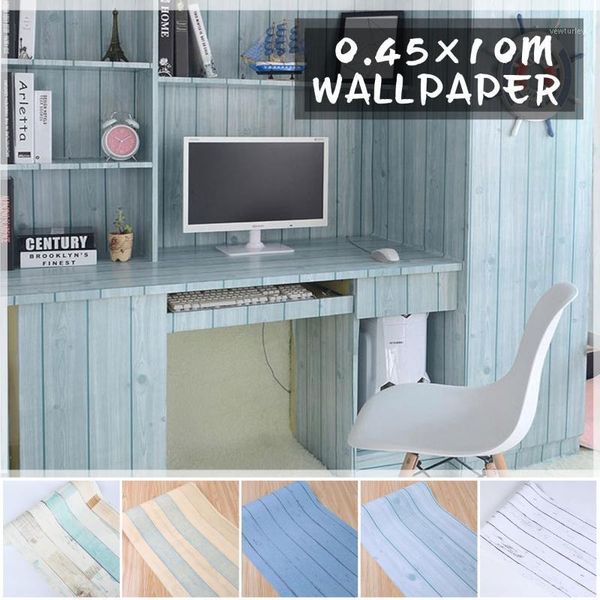 

10x0.45m fresh style wood grain wall sticker pvc self-adhesive print wallpaper waterproof kitchen bathroom wall tile sticker1