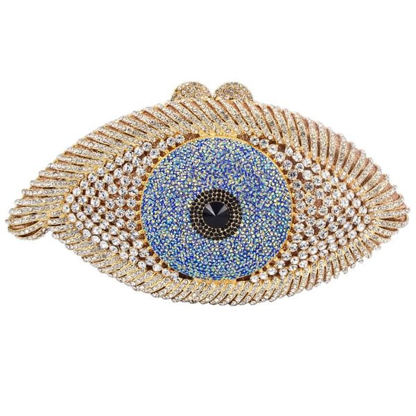 

animail designer evil eye crystal purse women evening bag gold silver black party clutch bag lady banquet pochette sc757 201204