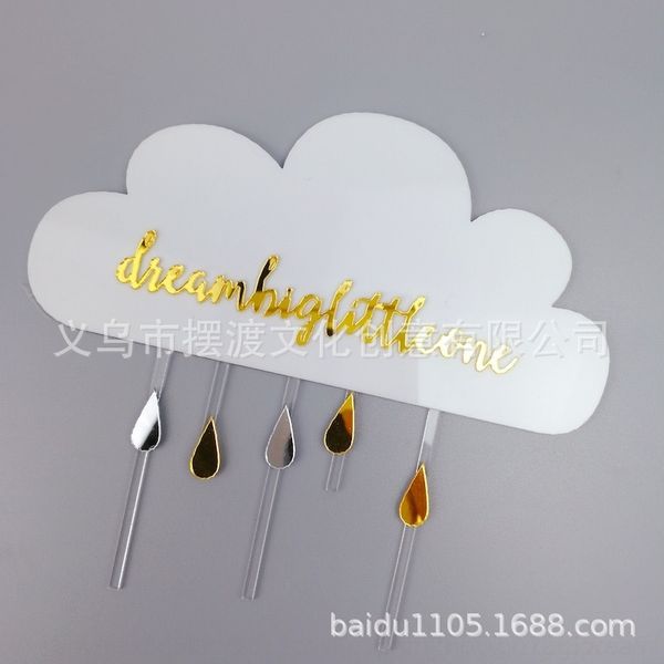 

i6fpf clouds raindrop acrylic dream cake one inserting inserting little card little dreamer cake big card qwwqy