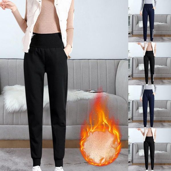 

2020 autumn winter harem warm pants women's thick velvet casual pants women loose winter causal women trousers s-3xl, Black;white