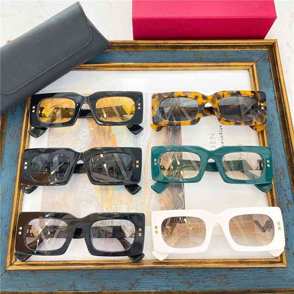 

2022 factory wholesale va family's fashion narrow frame tidal sunglasses personality same plate sunglasses, White;black