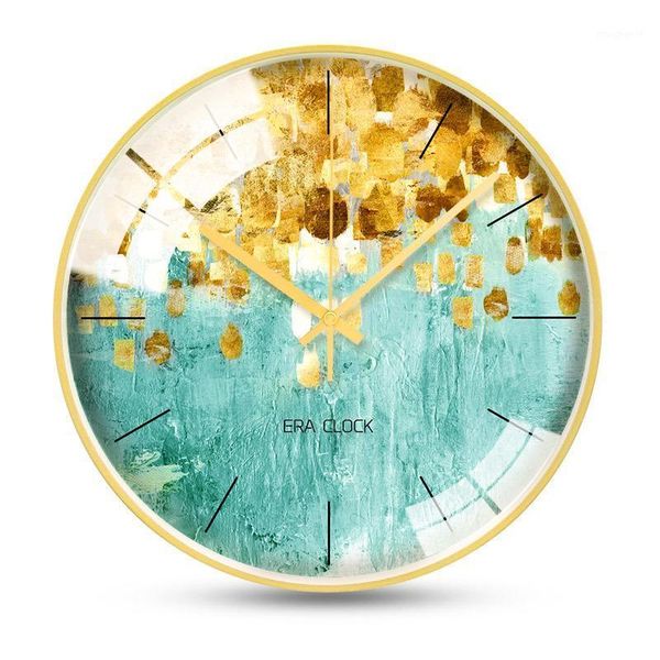 

europe wall clock art modern gold clock creative fashion small fresh light luxury vintage home decor hanging1