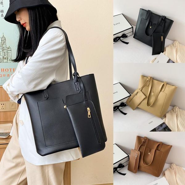

high capacity messenger bag ladies hand bags fashion one-shoulder hand bucket two-piece lady bag set for women handbag#g30