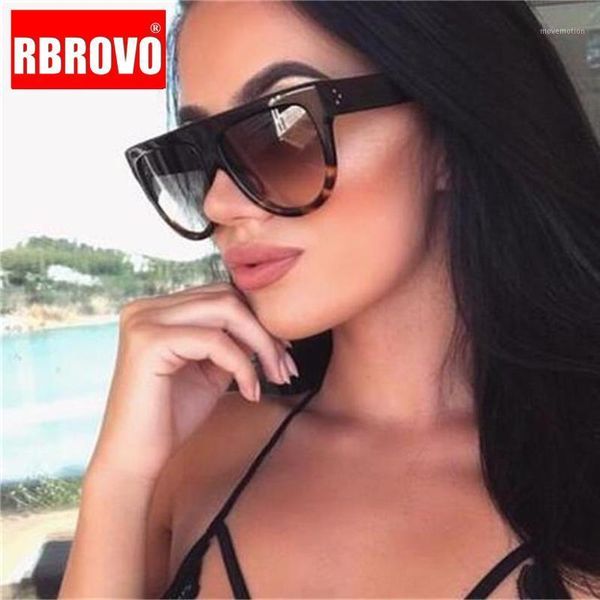 

RBROVO 2020 Leopard Sunglasses Women/Men Candy Lens Big Frame Lady Sun Glasses Classic Retro Outdoor Lunette De Soleil Femme1, White;black