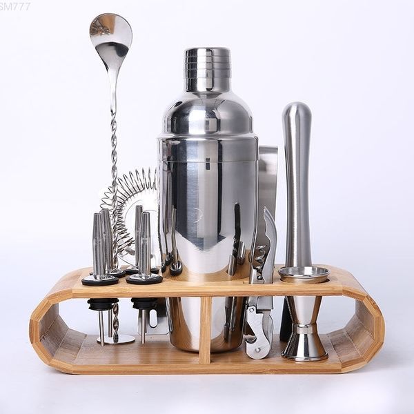

bartending cocktail shaker bartender kit shakers stainless steel 12-piece bar tool set with stylish bamboo stand c19041701