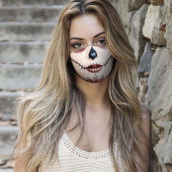 

reusable newbandana fashion printed designer mask washable scarf adjustable festival halloween cosplay accessory