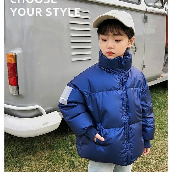 

пуховик, мальчики девочки, родителей и детскую одежду, ребенка хлеб одежда, белая утка вниз, зима утолщенной теплое пальто, Blue;gray