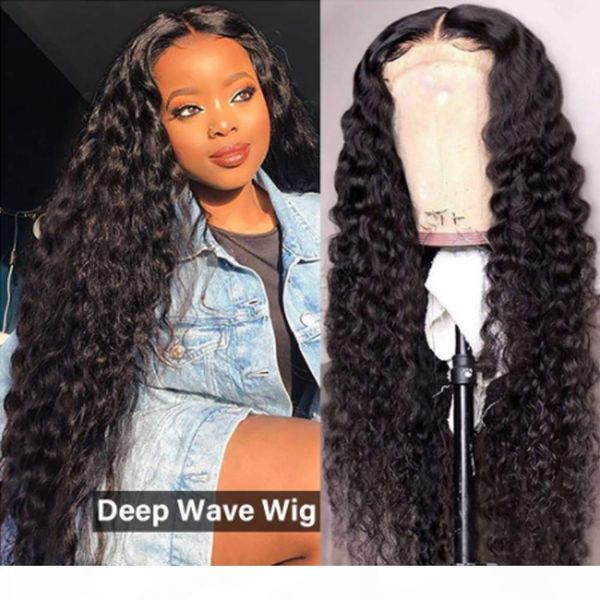 

ls hair 360 deep wave lace front wigs human hair for women black brazilian natural 2# 4#color hair
