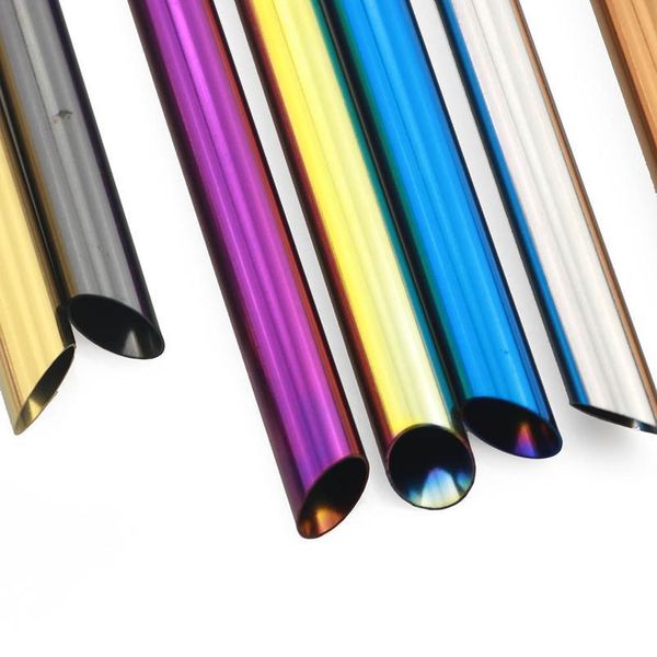 

1pcs 12mm drinking straw reusable metal straw set sharp bubble tea straws 304 stainless steel pearl milkshake fat s jllyku