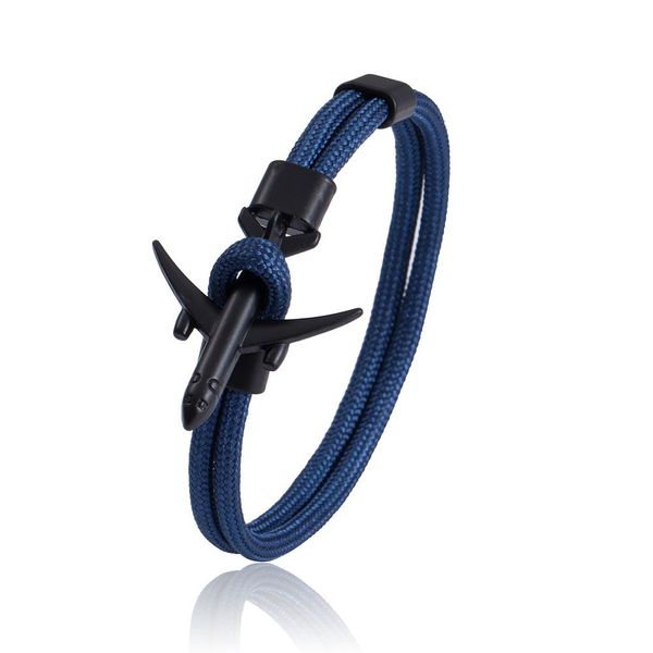 

eif dock модный черный самолет anchor браслеты мужчины шарм rope chain 550 paracord браслет мужской wrap металл спорт крючки ювелирные издел, Golden;silver