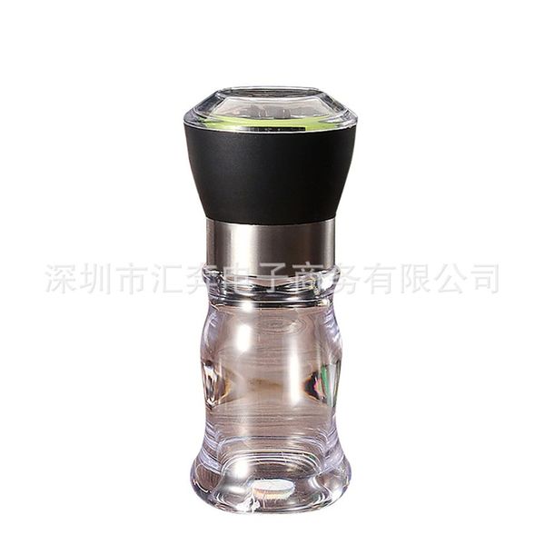

removable grinders ceramics core manual mill stainless steel neck abrader condiment spice seasoning bottle pepper transparent cover 6hb c2