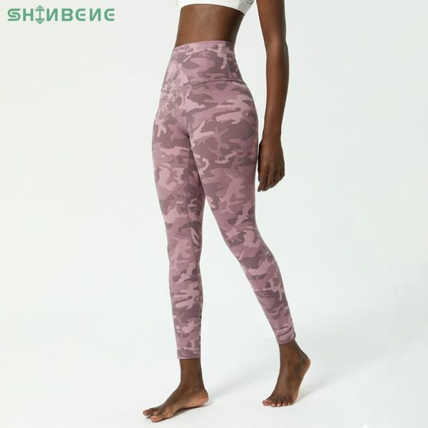 

shinbene camo four ways stretchy yoga pants sport gym legging women naked feel exercise fitness workout leggings 7/8 length, White;red