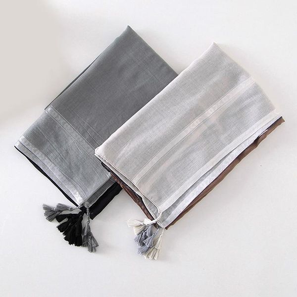 

gauze female summer sunscreen multi-purpose women's scarf gradient hand-painted beach towel chiffon thin shawl, Blue;gray