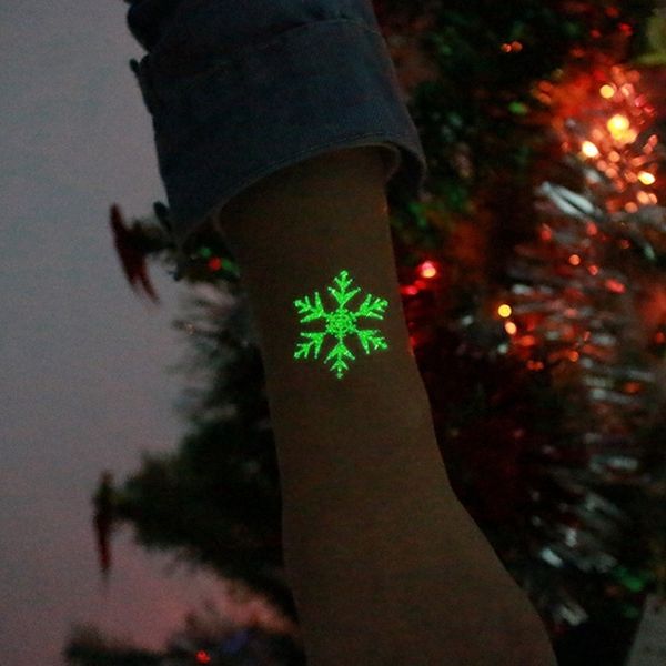 

christmas stickers snowflake elk merry luminous tattoo decorations for home navidad 2020 xmas gift new year 2021 noel