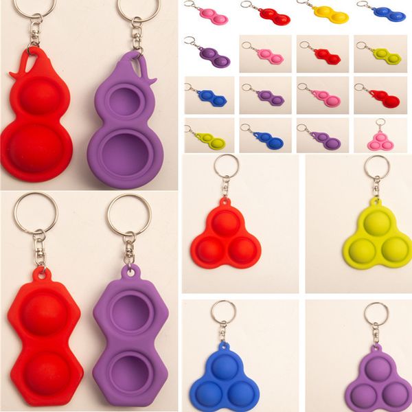 

push pop bubble simple dimple toy squeezy keyring 2021 new 3 2 balls autism special needs stress reliever key chain holder gift g20201