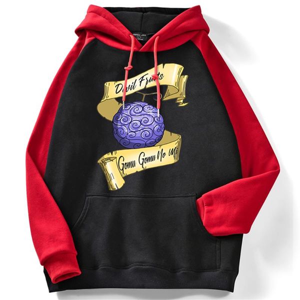 

man sweatshirts one piece fashion clothes sportswear for mens devil fruits pattern anime vintage funny hoodies men fleece, Black
