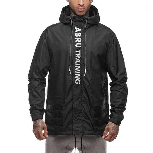 

running jackets mens sport jacket windbreaker hoodies training workout clothing coat windproof hooded sweatshirt gym fitness sportswear1, Black;red