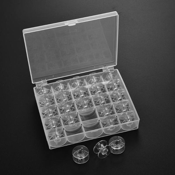 

sewing notions & tools 25pcs/set bobbins box set bobbin case stitch machine spools supplies storage for accessories, Black