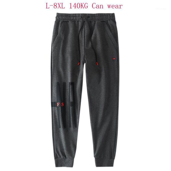 

running pants sports 60% cotton 140kg can wear fitness drawstring fat sport thin section loose large size 8xl1, Black;blue