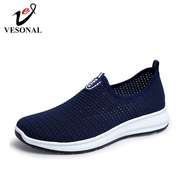 

vesonal summer breathable mesh sneakers men shoes comfortable slip on male shoes loafers casual walking footwear aa02 y200104, Black