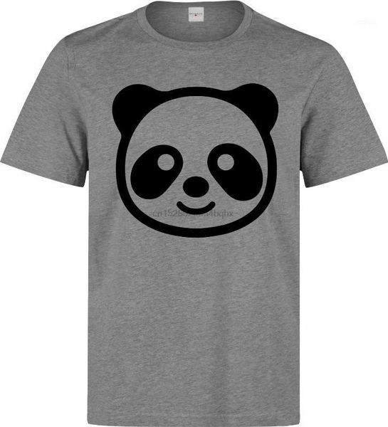 

cute panda bear happy face graphic artwork mens grey t shirt1, White;black