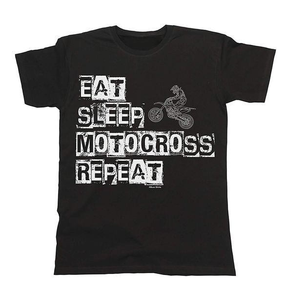 

eat sleep motocross repeat mens ladies fit motorbike fashion solid color short sleeve sport hooded sweatshirt hoodie men t shirt