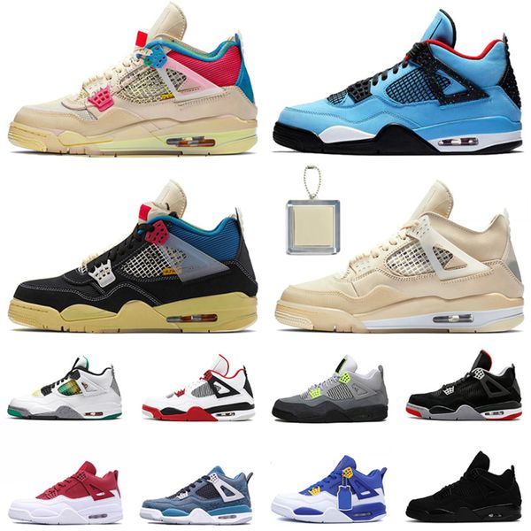 

2020 fire red jumpman 4 sail basketball shoes 4s analyzes dio travis scotts black cat satin\r\r trainers sneakers eur 47, White;red