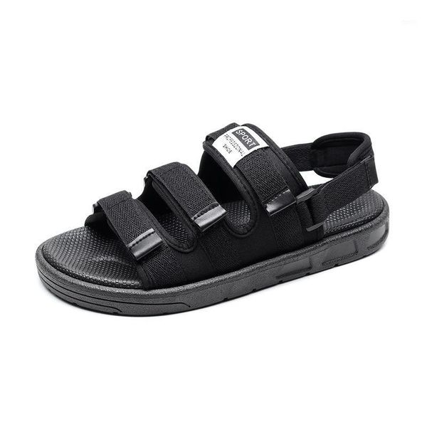 

casual men sandals summer shoes lovers sandles outdoor breathable comfort slip on plus size open couple shoes women sandalias1, Black
