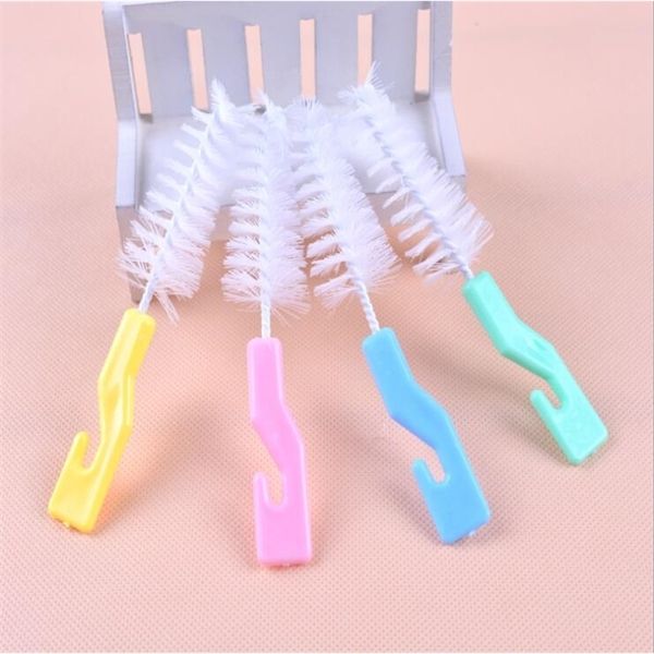 

baby milk feeding water cup brushes with hook teat cleaning bottle rotating washing brush scrub clean tool dha362