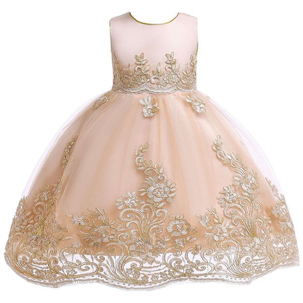 

2019 girls' summer children's princs kids drs, Red;yellow