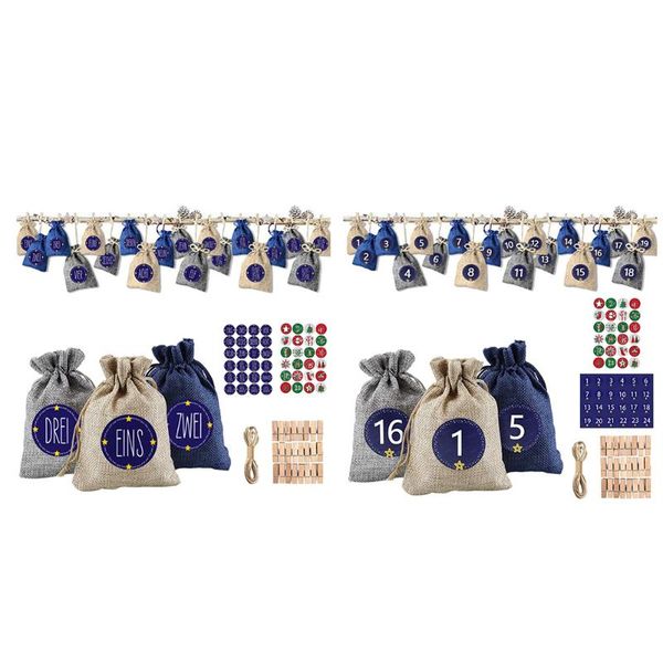 

24pcs multifunctional gift bags set drawstring linen retro jewelry candy pouches packing storage bags gift holders