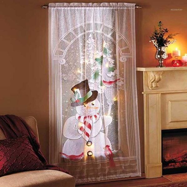 

christmas decorations snowman curtains vertical blackout living room bedroom party1