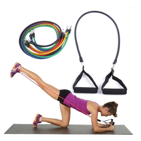 

11pcs/set resistance bands yoga pull rope fitness exercises crossfit tubes pedal excerciser body training gyms workout equipment1