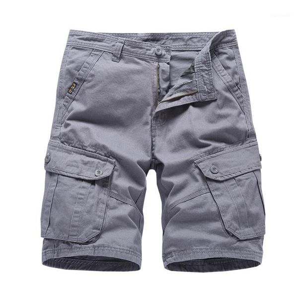 

outdoor shorts grey cargo male army tactical men cotton loose large size 38 summer sports casual beach short pants1, Brown;gray