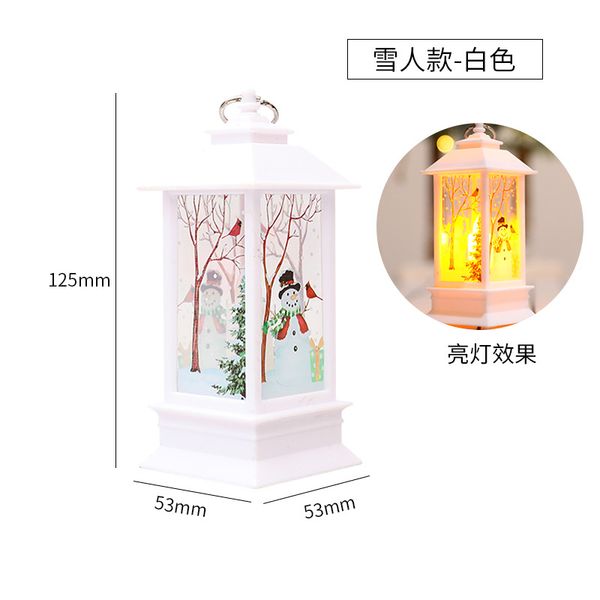 

2020 christmas decoration hanging bracket led candles light santa claus lantern flame lamp xmas supplies new year gift