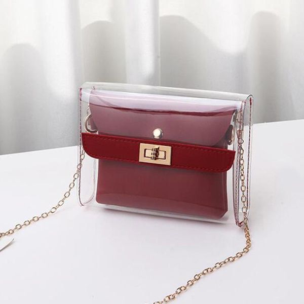 

crossbody bags women pvc clear shoulder bag fashion transparent shoulder ladies messenger casual shopping small hangbag
