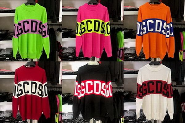 

2020ss shirt sweat spring autumn sleeve knitting thickened gcds letter sweater fashion dropshippng, White;black
