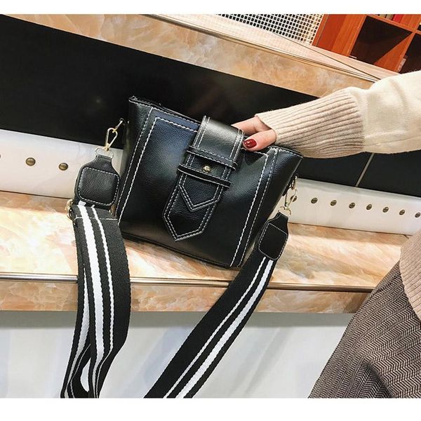 

women bag 2020 leather bag shoulder square pack vintage all-match new style multicolor green black solid waterproof bwb14223-2
