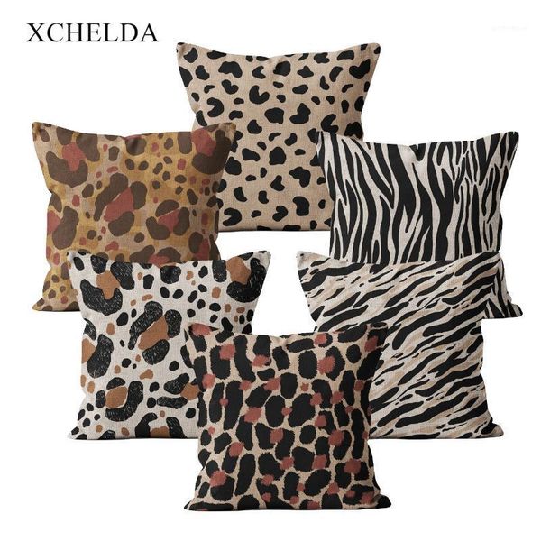 

pillow case zebra pattern leopard pillowcase designer decorative 45*45 40*40 for sofa animal fur linen cushion cover1