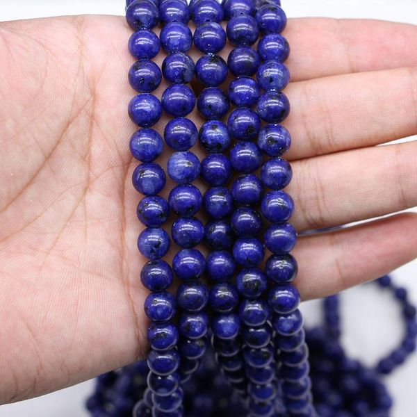 

1strand lot 4 6 8 10 12 mm natural stone lapis lazuli beads loose spacer bead for jewelry making findings diy bracelet necklace h bbybcn