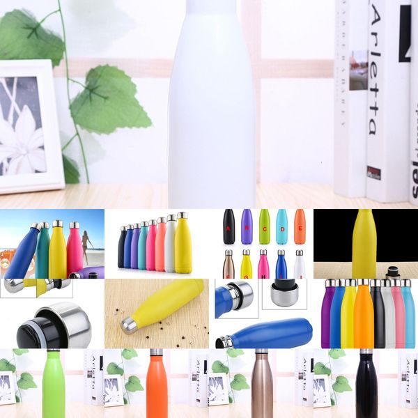 

500ml water bottle cycling camping sports stainless steel double wall vacuum vaso insulation bottles keep warmer flasks 6 n0fiz