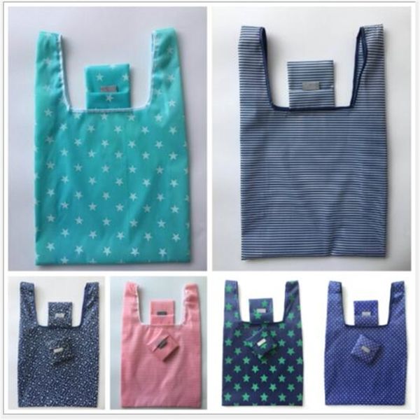 

reusable foldable storage grocery bag nylon eco friendly shopping tote bags w35*h55cm hh7-1165hnfw