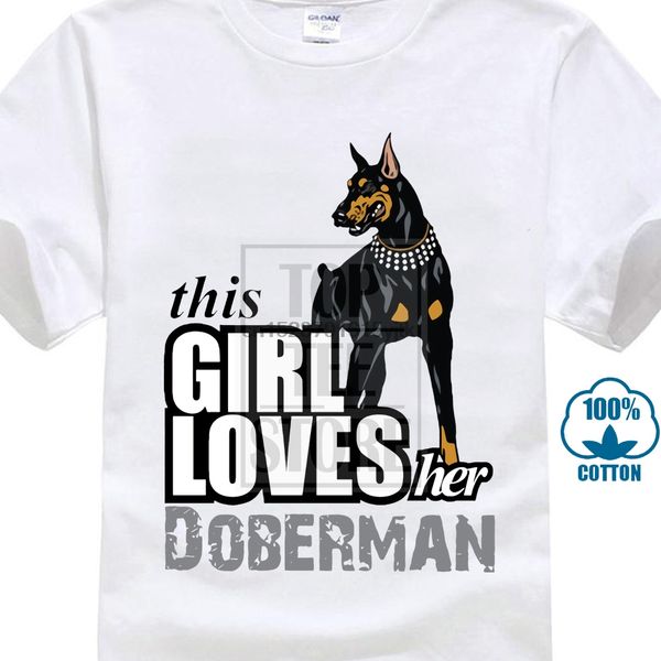 

this girl loves her doberman dog clothes cute ment shirts short sleeve crew neck t shirt for male sport hooded sweatshirt hoodie