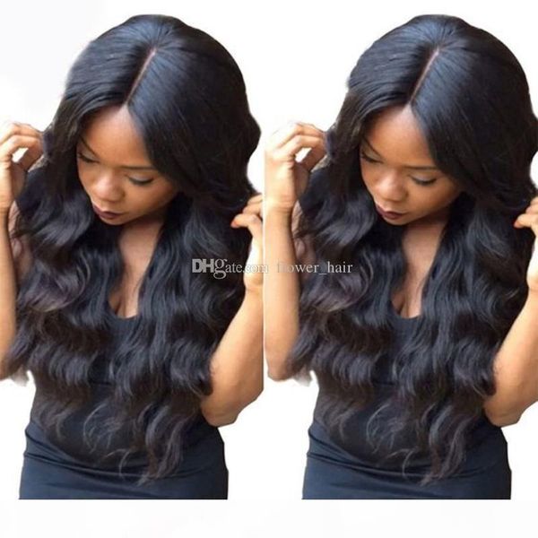

body wave silk base wigs glueless silk full lace wigs silk lace front wigs brazilian virgin hair full lace wig, Black;brown