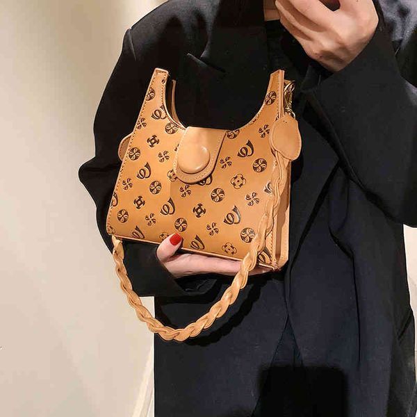 

2022 factory wholesale new women's early autumn fashion texture single shoulder messenger bag foreign air pressure flower versatile und