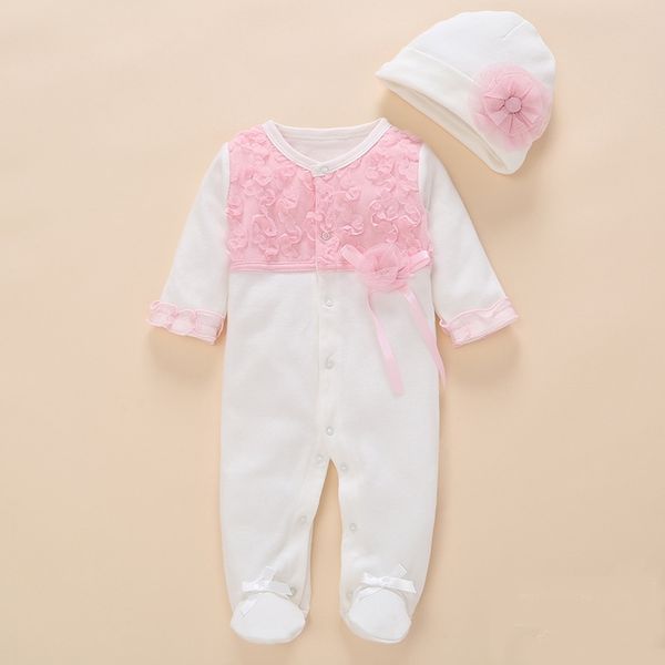 

newborn baby girl clothes romper summer set cotton flower jumpsuit footwear rompers cute 0 3 6 months baby girl clothing t200706, Blue
