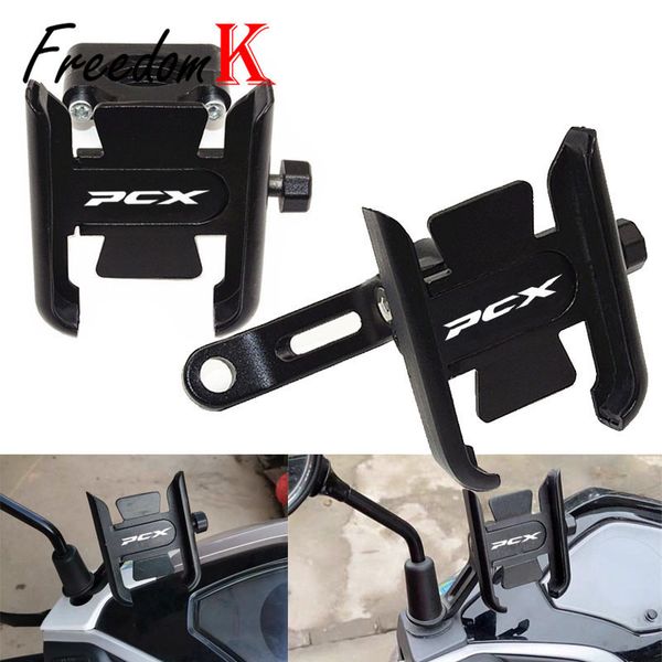 

43fgpcx125 pcx150 для honda 125 pcx 150 принадлежности для мотоциклов cnc handlebar держатель мобильного телефона gps стенд кронштейн